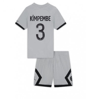 Paris Saint-Germain Presnel Kimpembe #3 Bortedraktsett Barn 2022-23 Kortermet (+ Korte bukser)